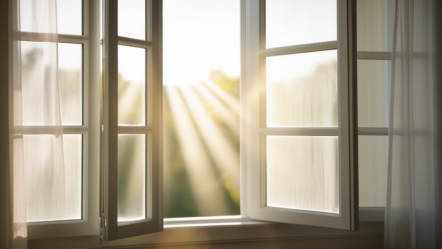 La ventilation naturelle laisse entrer le soleil et l'air frais