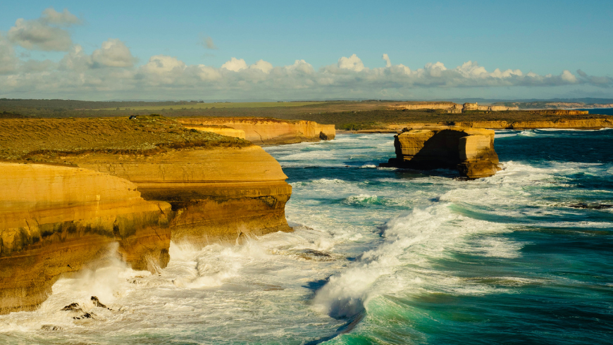 Formation de roches sur la Great Ocean Road autour de l'océan