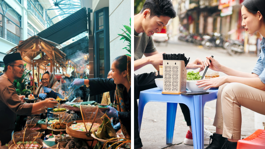Rassemblement de cuisine de rue au Vietnam