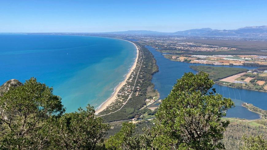 Vue depuis Picco di Circe, 541 mètres, San Felice Circeo.