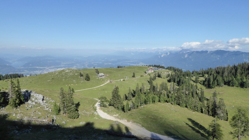 Vue aérienne du paysage en Carinthie, Autriche