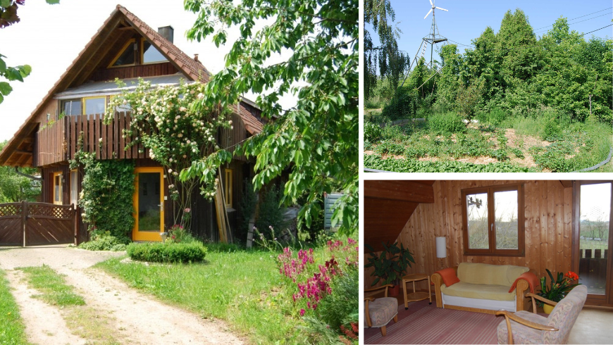 Maison dans la verdure, salon et oasis naturelle