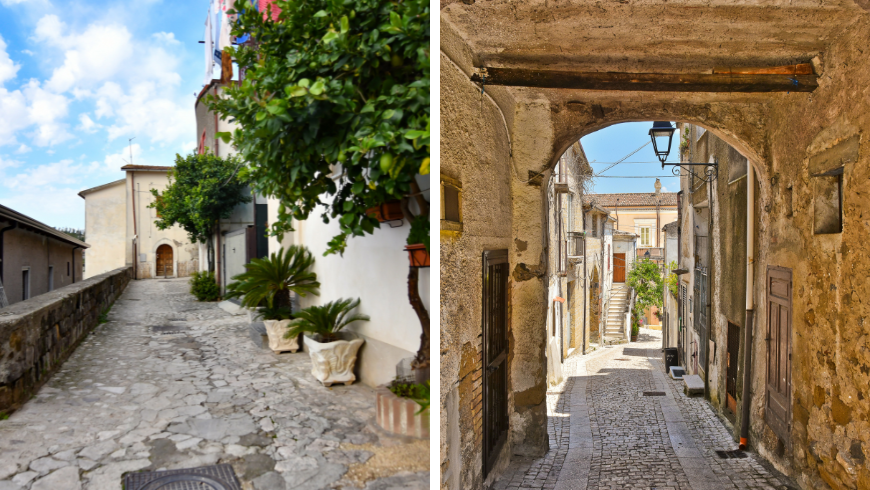 Villages de Caiazzo et Castel Campagnano