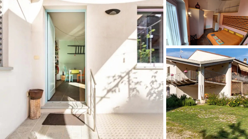 Chambres et jardin du B&B La Noisette