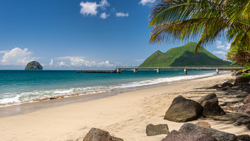 Paysage de la plage du Diamant