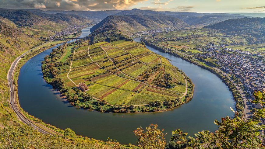 Vue aérienne de la Moselle