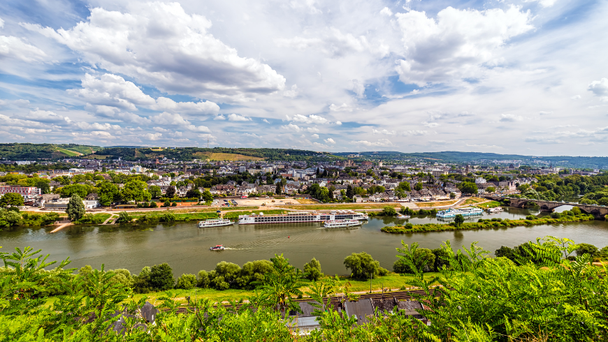 Vue sur la rivière Moselle