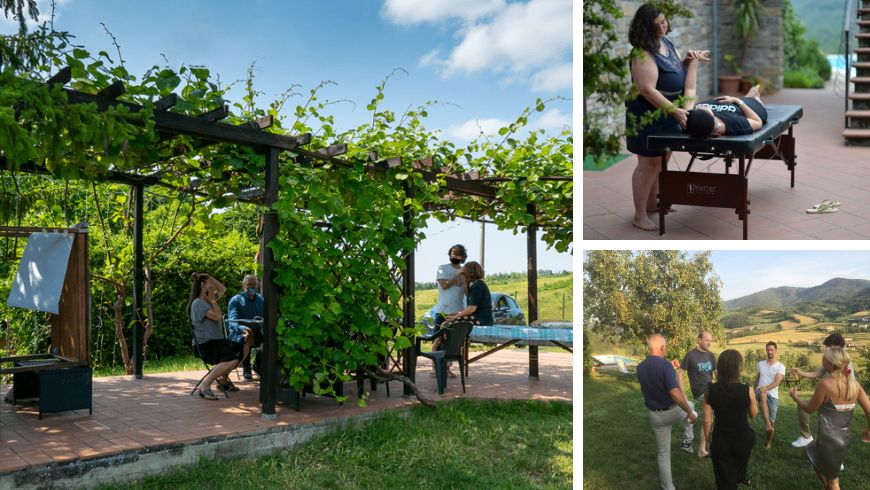 Kinésiologie et Brain Gym en pleine nature au séjour à la ferme biologique Valtidone Verde