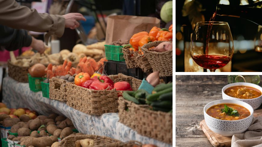 Marché fermier, orzotto biologique et vin Marzemino à l'événement EcoLogica à Rovereto