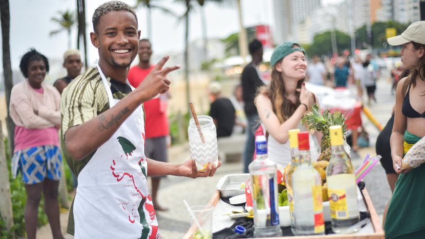 Célébration de rue festive à Rio de Janeiro